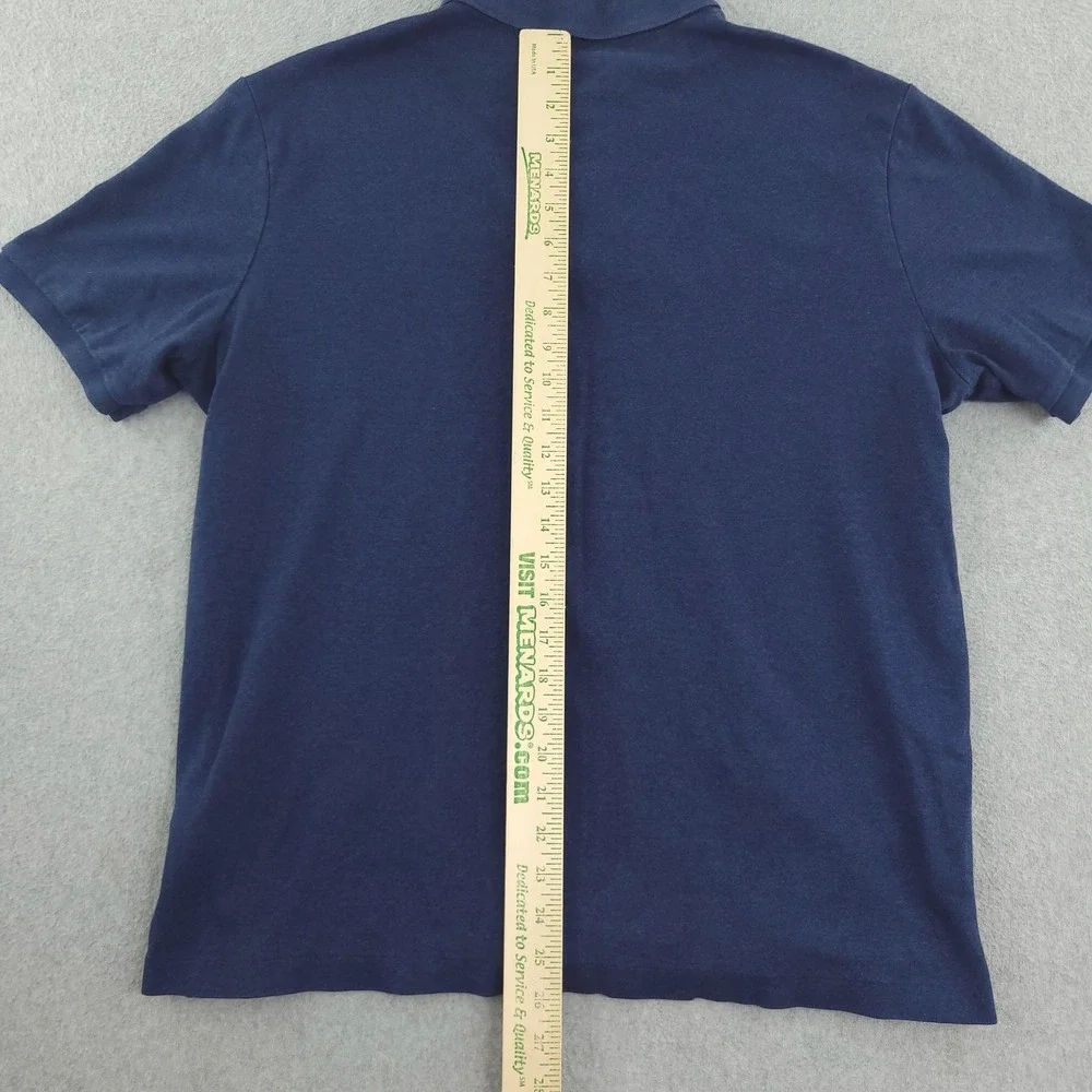 Polo Ralph Lauren Polo Shirt Mens L Blue Classic Fit Cotton Pony Logo Top